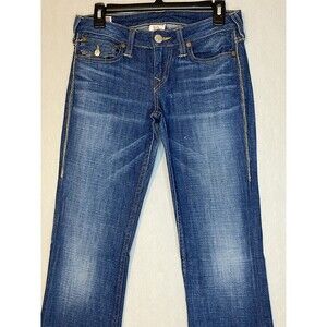 True Religion Becky Bootcut Jean Women Sz 27 Flap Poc Stretch Y21K